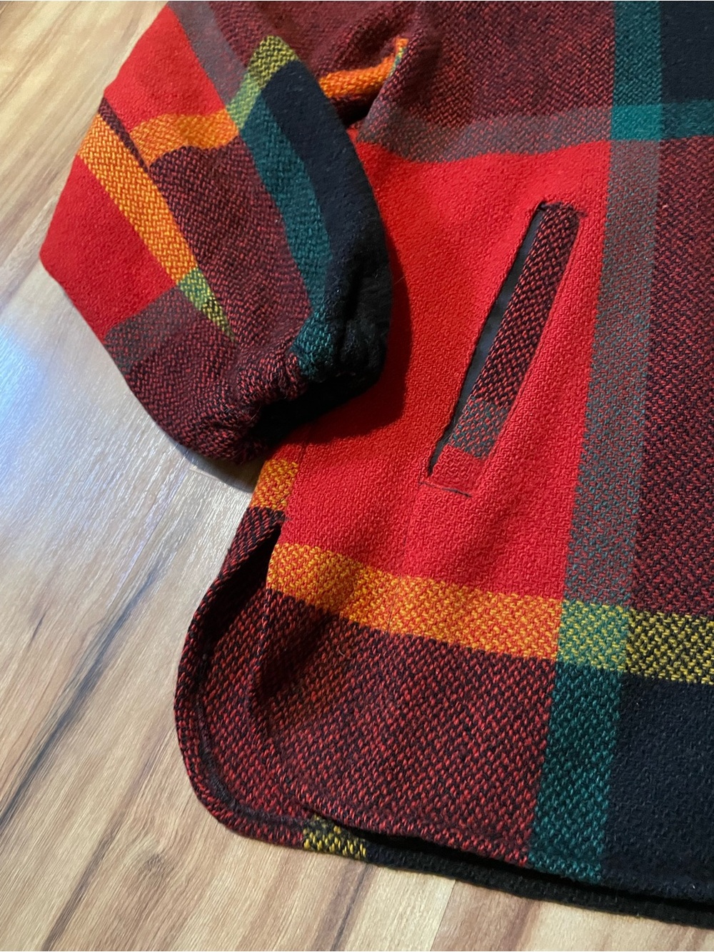 VTG Peters Whaler Plaid Wool Zip-Up Hooded Jacket Med 1960s Retro Gorpcore Cabin - Picture 4 of 9
